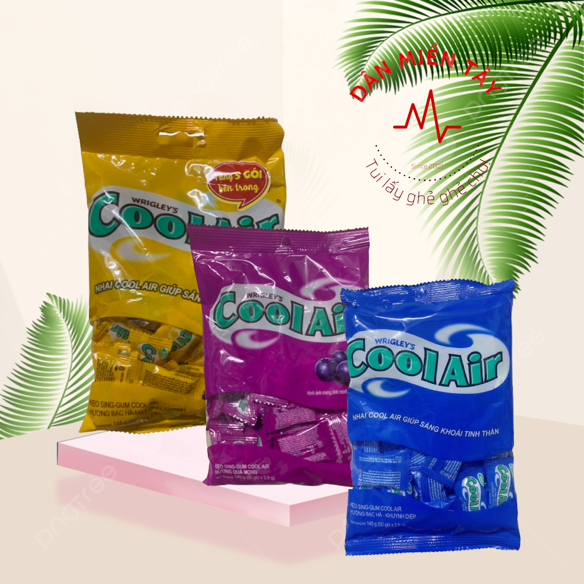 Kẹo Sing-Gum Cool Air Túi 50 Gói 2 Viên (145g)