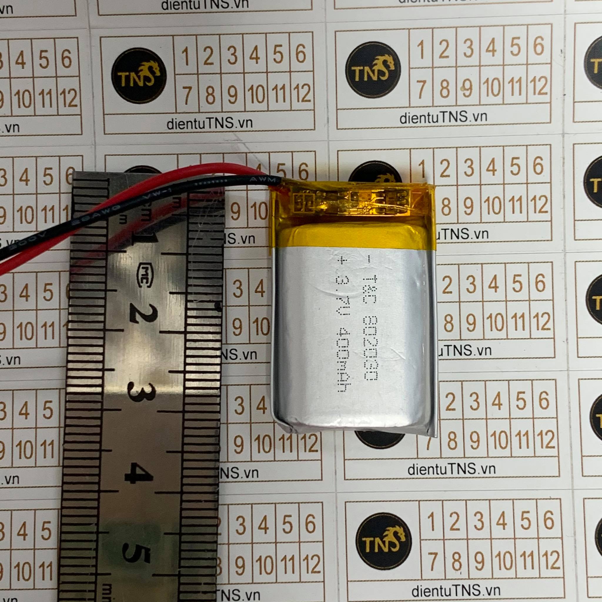Tns pin lipo pin sạc lithium polymer 802030 400mah 3.7v