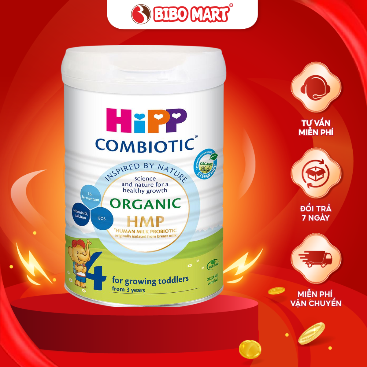 Sữa Bột Công Thức Hipp Organic Combiotic Số 3 Số 4 Hỗ Trợ Tiêu Hóa Tăng Chiều Cao Cho Bé Trên 1 Tuổi 350g 800g - Bibo Mart