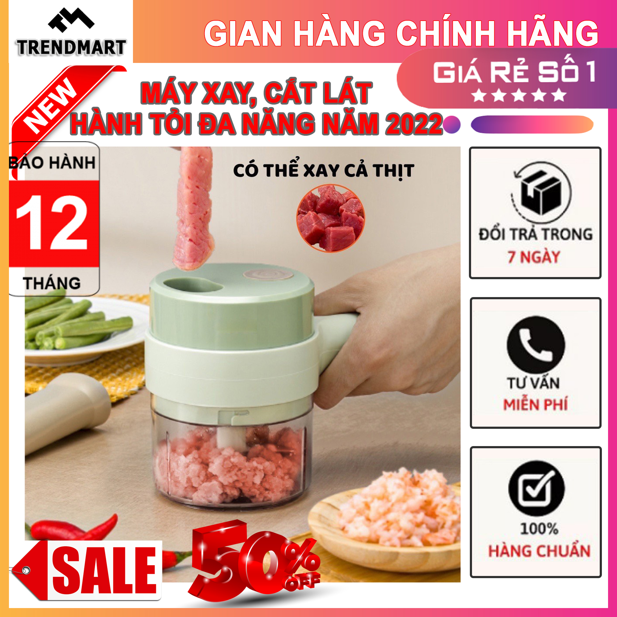 Máy xay cắt hành tỏi bằng điện đa năng, máy xay 3in1 mẫu mới công suất 40W tiện dụng cho nhà bếp
