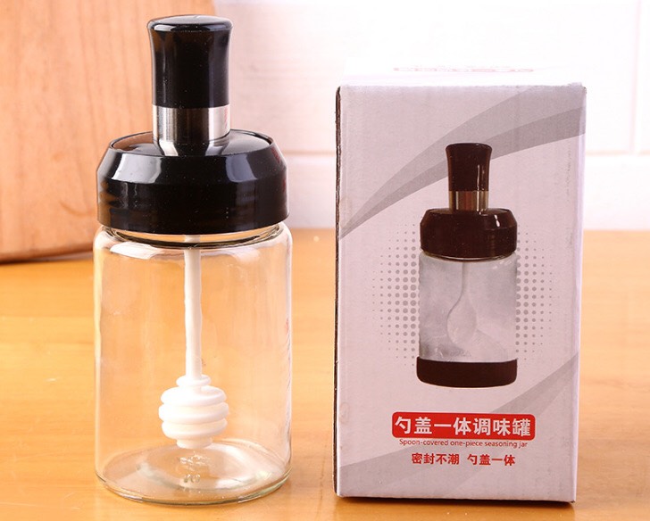Hũ đựng gia vị, Lọ đựng gia vị thủy tinh kèm muỗng