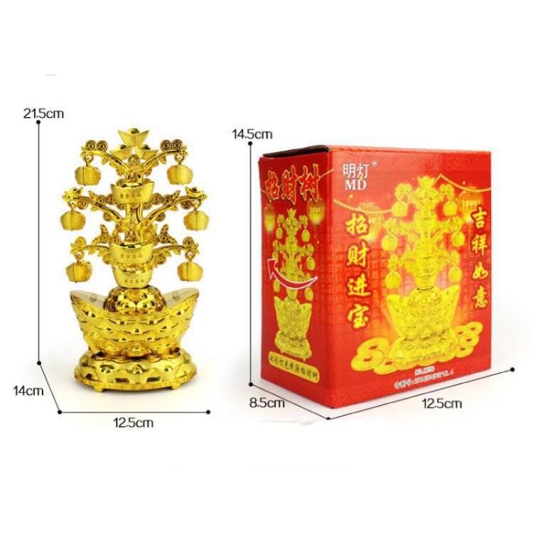 Đèn xoay Cây thỏi vàng trang trí tết MD-54