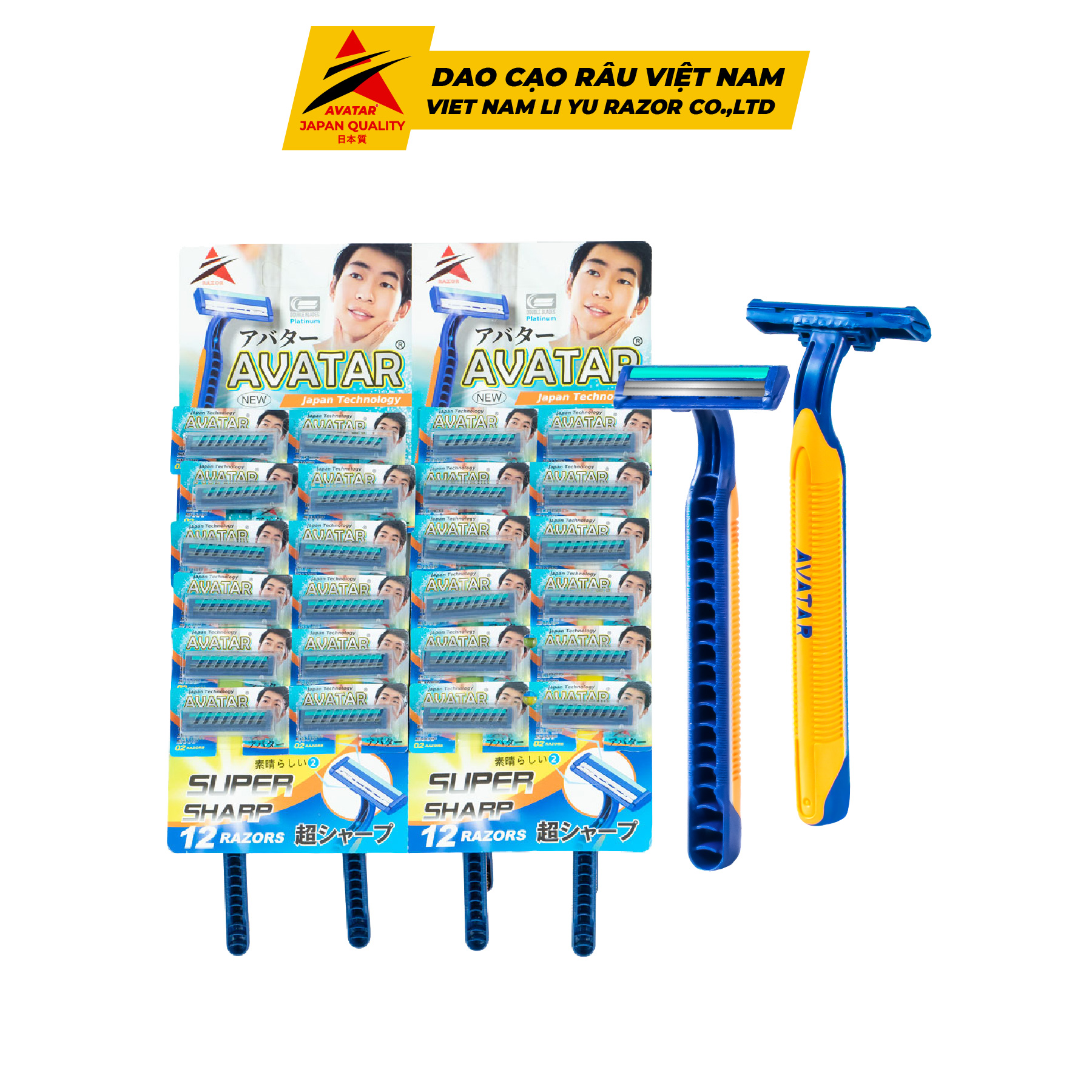 Dạo Cao Râu LiYu Avatar Cán Tròn Nhựa Hai Lưỡi Cùng Dải Bôi Trơn Cạo Êm Hơn Vĩ 24 cây