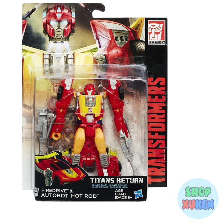 Robot biến hình HOTROD Transformers TITANS RETURN Deluxe Class - Mô Hình TRANSFORMERS Hotrod