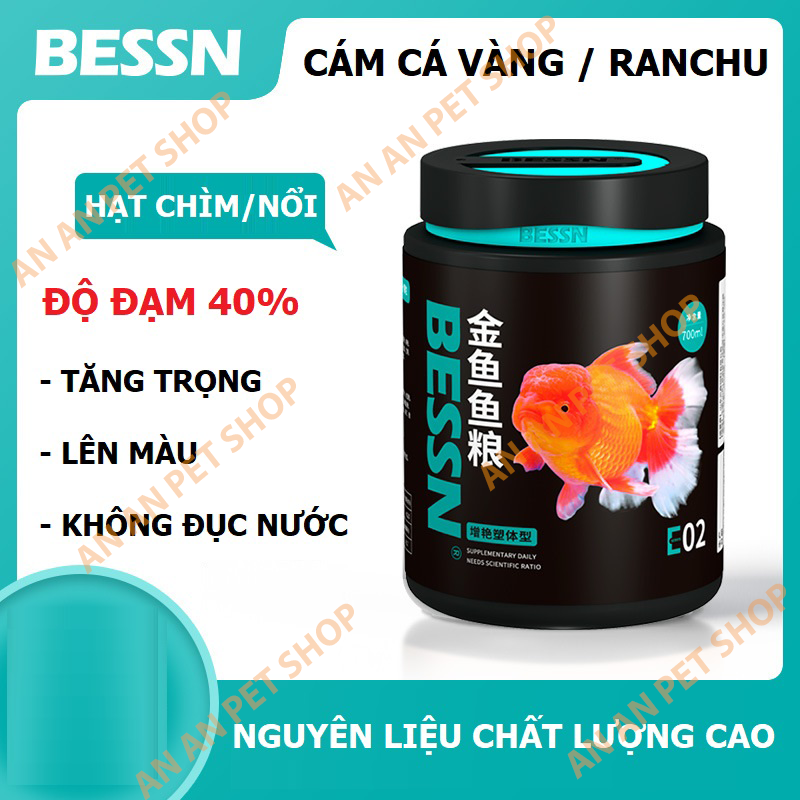 Cám cá GoldFish BESSN - Cám cá Ranchu - Thức ăn Cá vàng - Tăng trọng và Lên màu sắc đẹp