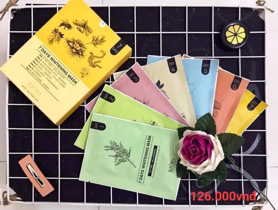 Mặt nạ dưỡng da Riori 7 days Whitening Mask Dưỡng da chuyên sâu