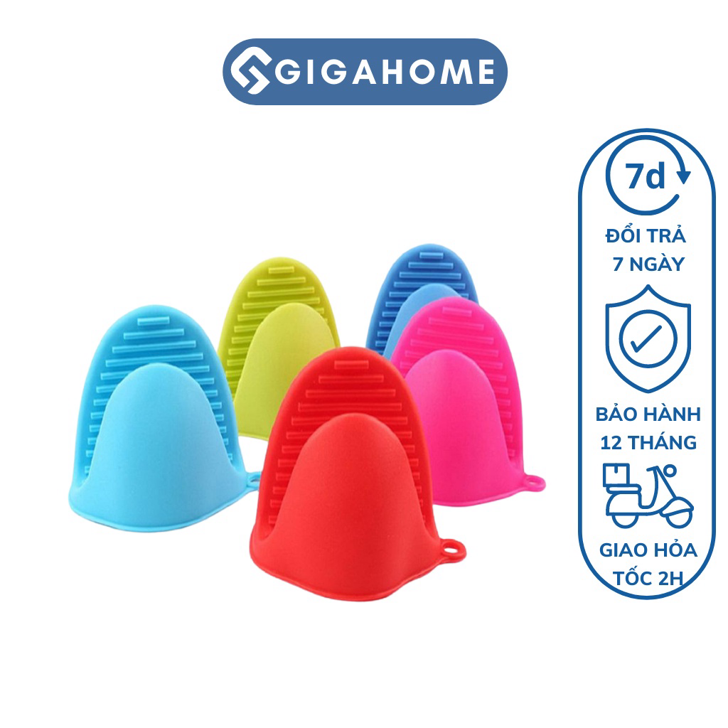 Cặp găng tay kẹp nhấc nồi nóng bằng silicone gigahome kiểu mỏ vịt 8217