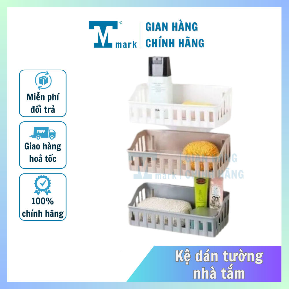 KỆ CHỮ NHẬT ĐA NĂNG DÁN TƯỜNG CƯỜNG LỰC KHÔNG CẦN KHOAN VÍT Kệ Để đồ Đa năng hình Chữ nhật Dán tường Siêu chắc - Kệ bếp kệ nhà tắm hút chân không dán tường (Giá sỉ siêu hot)