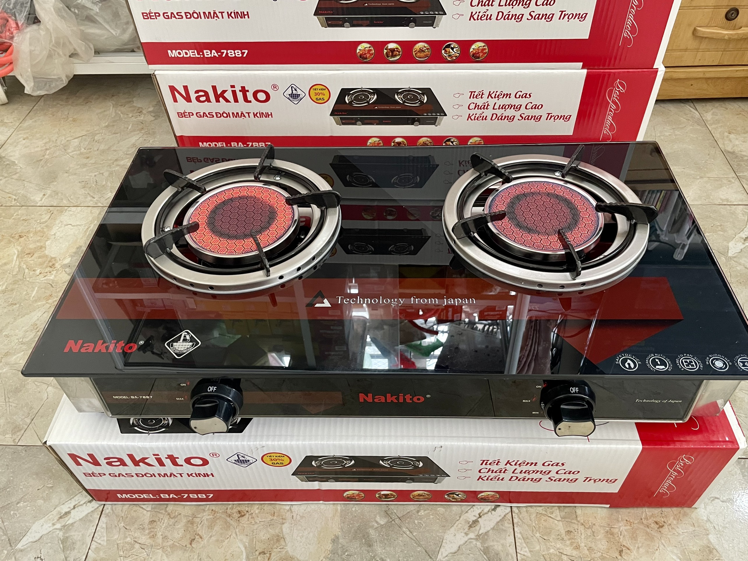 Bếp gas đôi hồng ngoại redhome 150 cao cấp