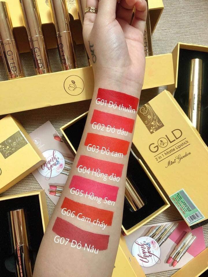 Combo 10 Son Gold bền màu son cực chuẩn