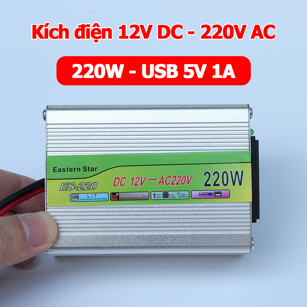 Bộ chuyển nguồn 12v-dc sang 220v-ac