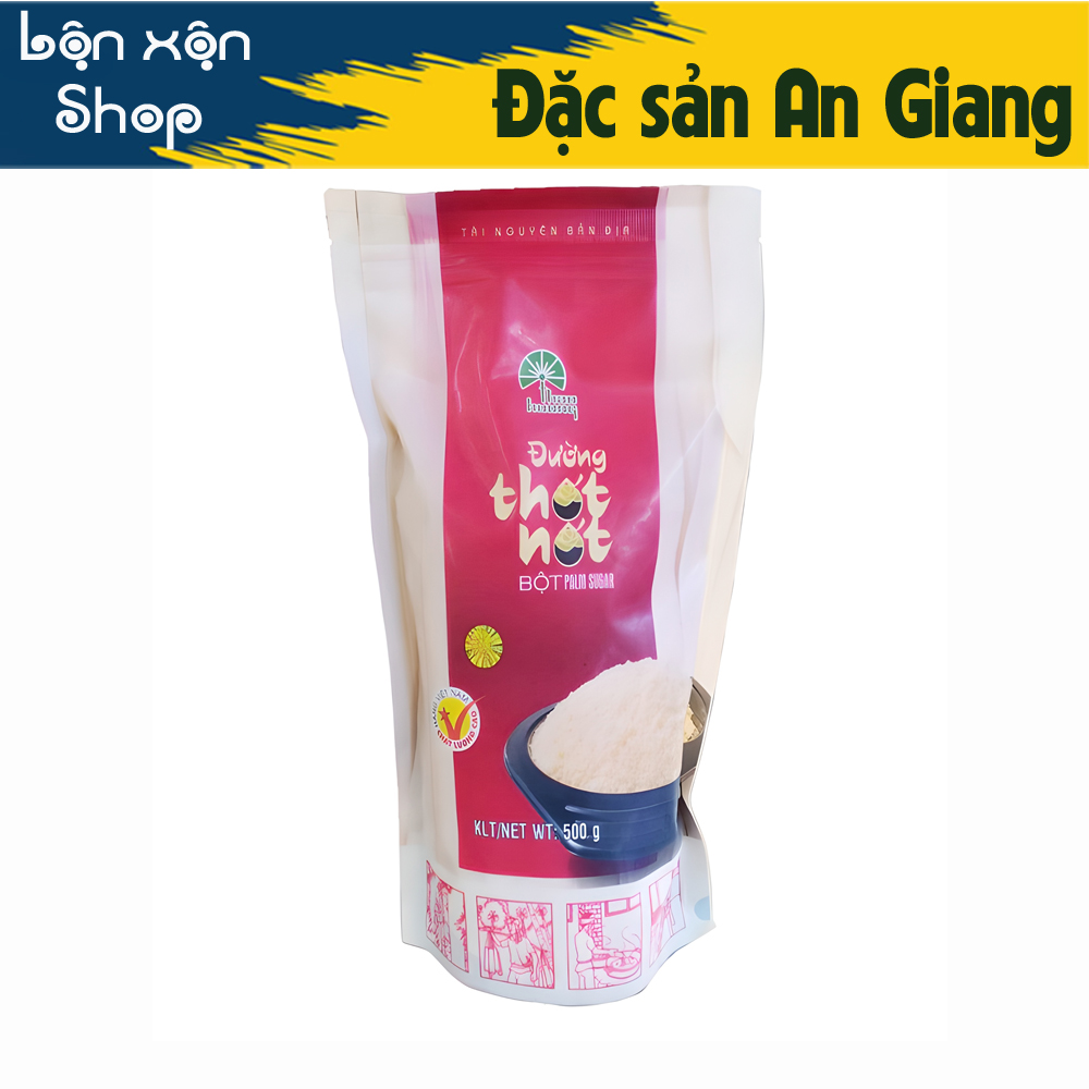 [ĐẶC SẢN AN GIANG] Đường thốt nốt bột hữu cơ hiệu Thảo Hương (thơm mịn, không vón cục, bảo quản lâu, Túi zipper tiện dụng) - HSD 01 năm