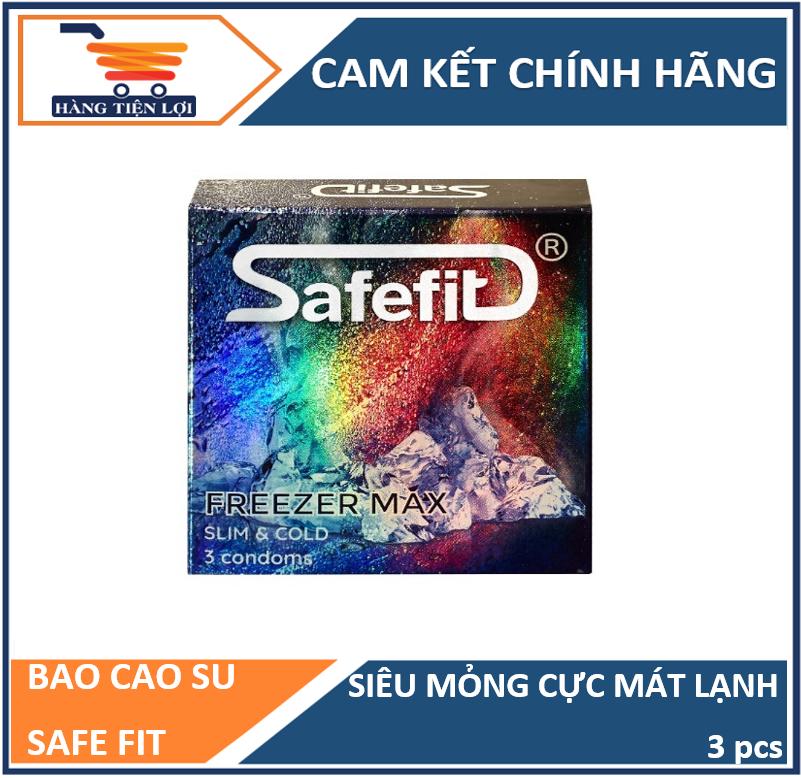 Bao cao su Siêu Mỏng và Mát lạnh Safefit FreezerMax - hộp 3 chiếc