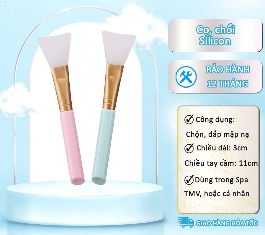Chổi cọ silicon chuyên dùng trộn đắp mặt nạ dùng cho cá nhân spa tmv