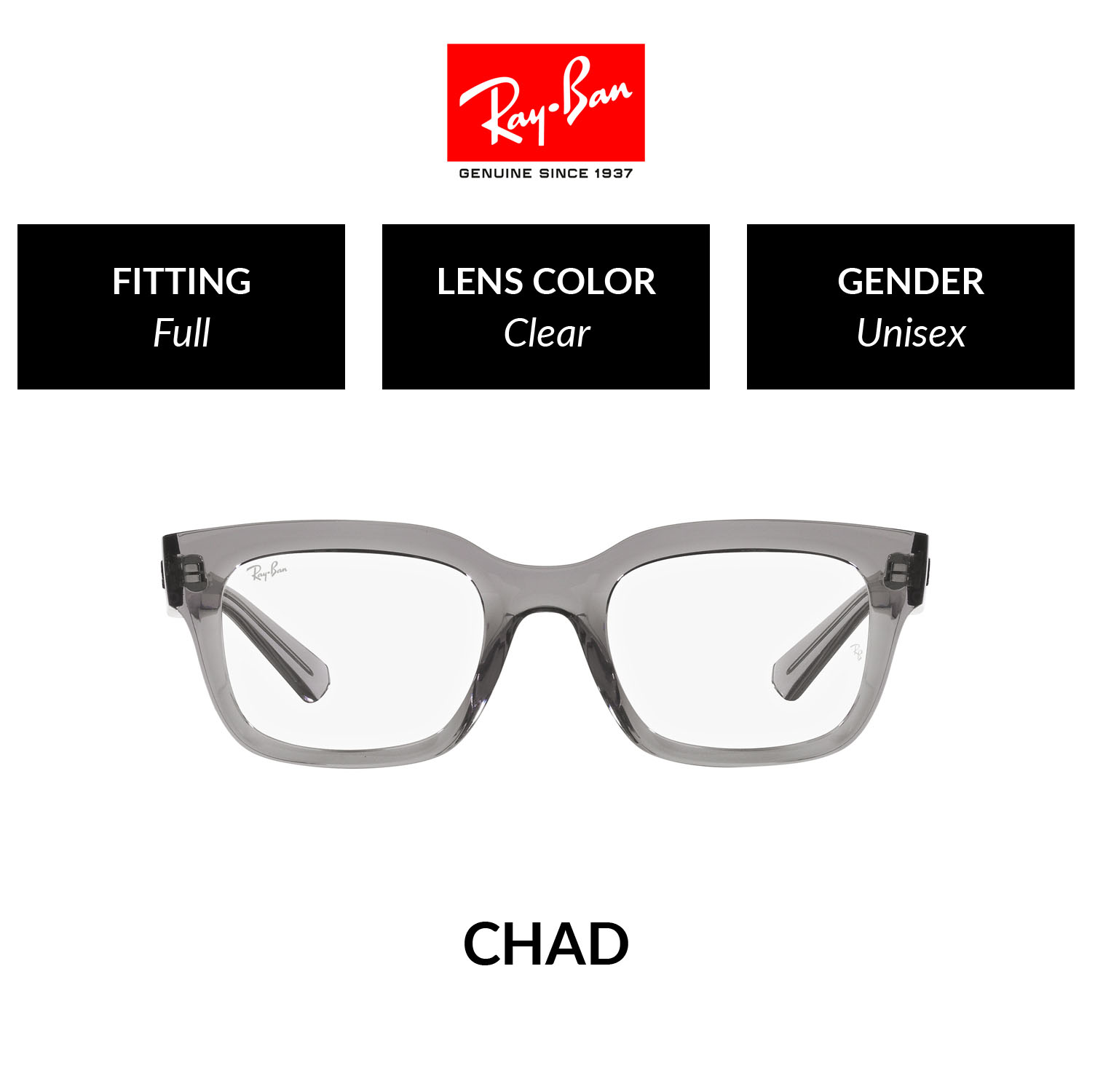 Mắt kính ray-ban vista chad - rx7217f 8263 size 54