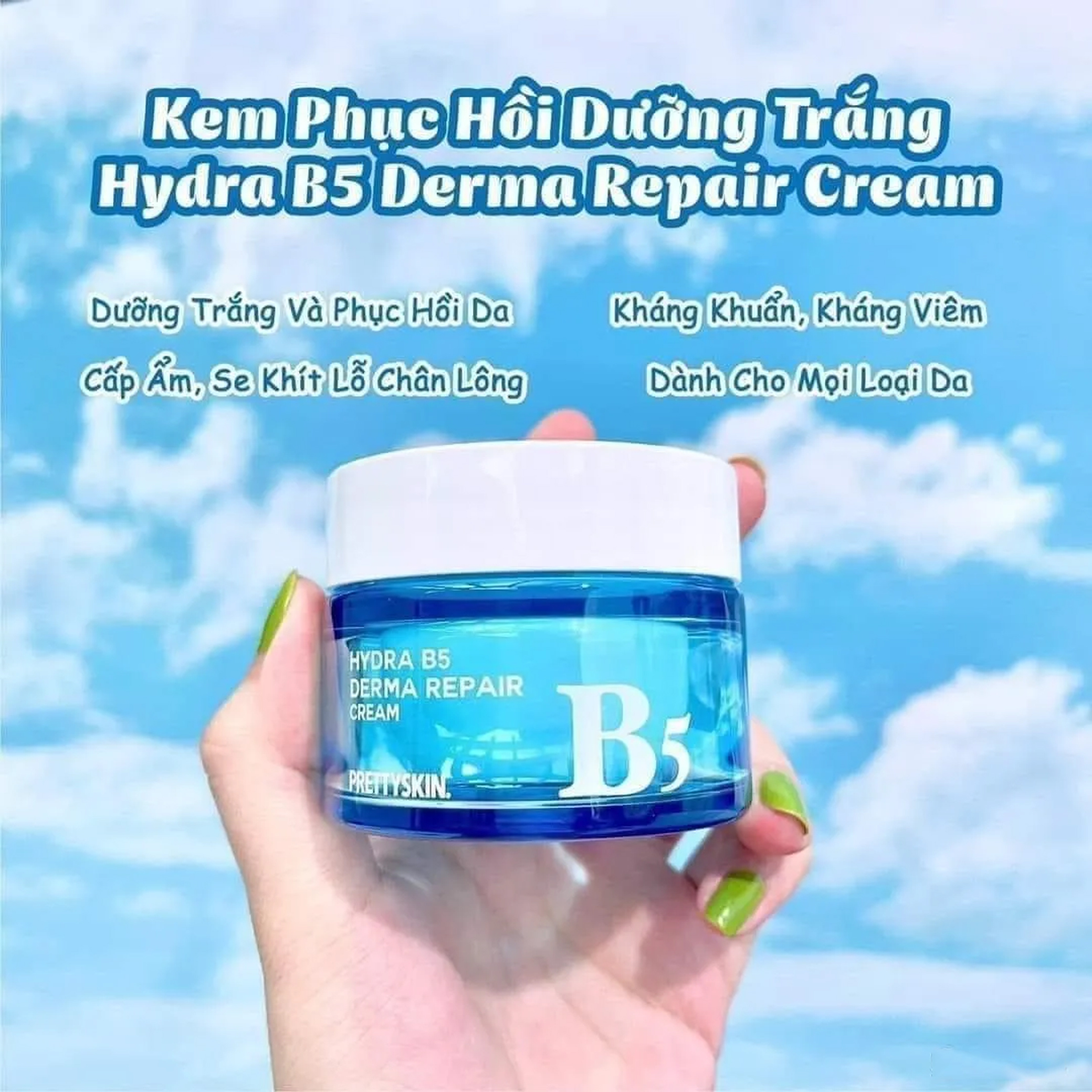 Kem Face Hydra B5 Derma Prettyskin giúp da căng bóng, ngừa lão hóa, Cấp Ẩm , Phục hồi da