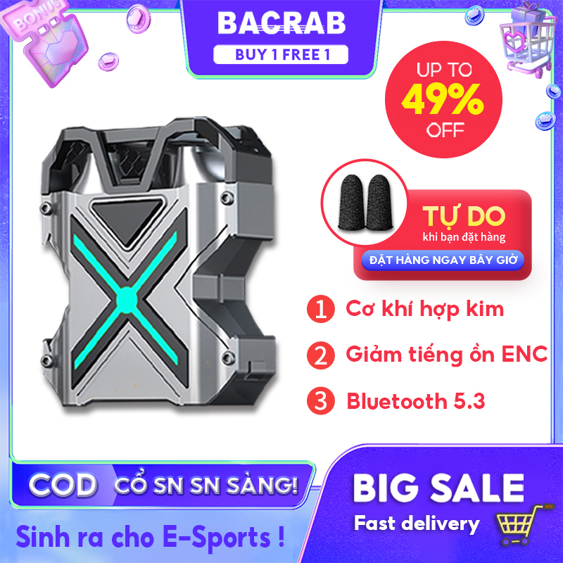 [BACRAB]  Future X Warrior  Headset  NEW Bluetooth 5.3 Gaming  Earbuds original TWS Wireless Earphone  Low Delay Dual mode switching metal Headphones Gaming Earpod dedicated PUBG