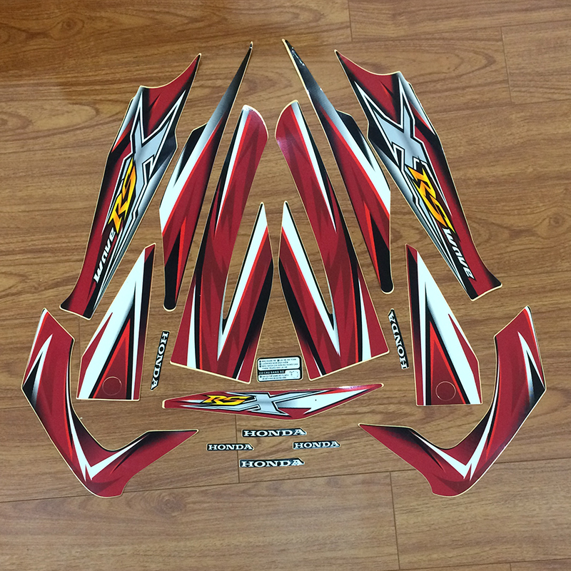 Bộ Tem Xe Wave RSX 110 MÀU ĐỎ  đẹp như mới khi được tân trang với bộ tem đỏ đen cực  Đẹp