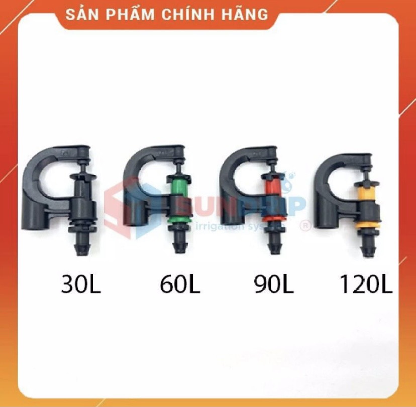 100 béc phun mưa tưới cây g5 kèm chân 6mm tưới cây ăn trái