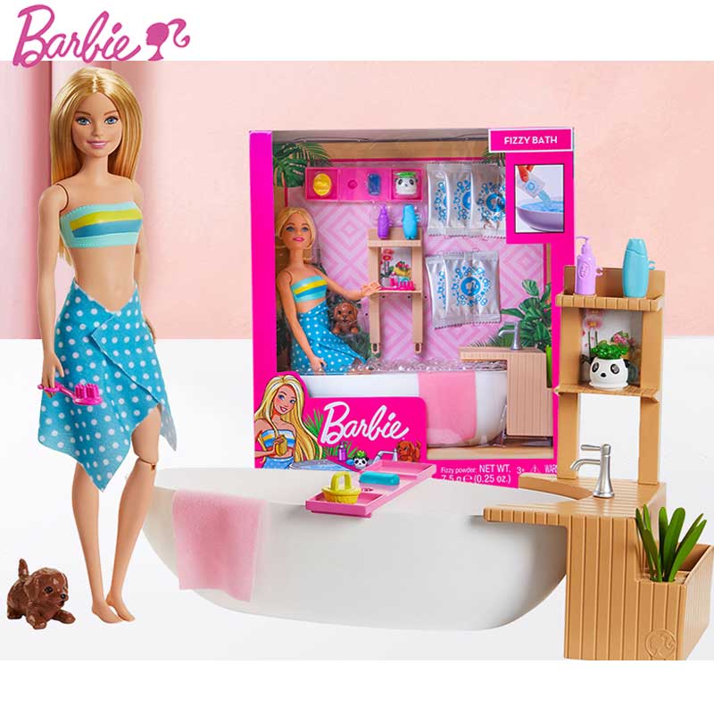 Gjn32 Ban Đầu Barbie Tuyệt Vời Bong Bóng Tắm Phụ Kiện Trẻ Em Cô Gái Chơi