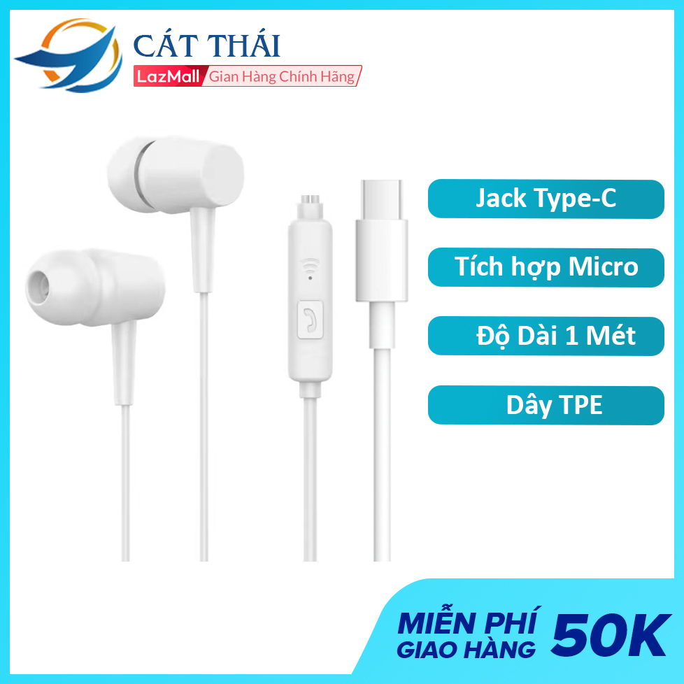 Tai nghe nhét tai có dây Cát Thái A06 cổng Type
