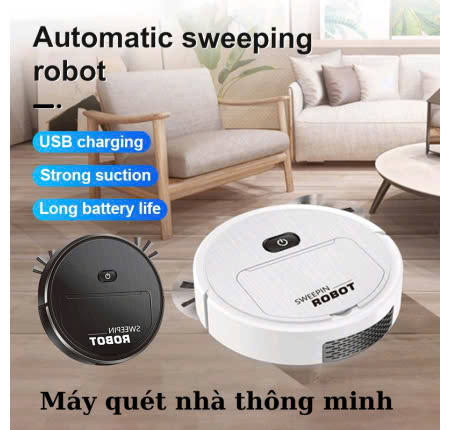 Robot Hút Bụi Hoàn Toàn Tự Động Thông Minh Robot Quét 3 Trong 1 Để Sử Dụng Tại Nhà Máy Lau Sàn Mini Lazybones Máy Quét Điện tiện lợi trong gia đình giảm thiểu thời gian  dễ dàng sử dụng