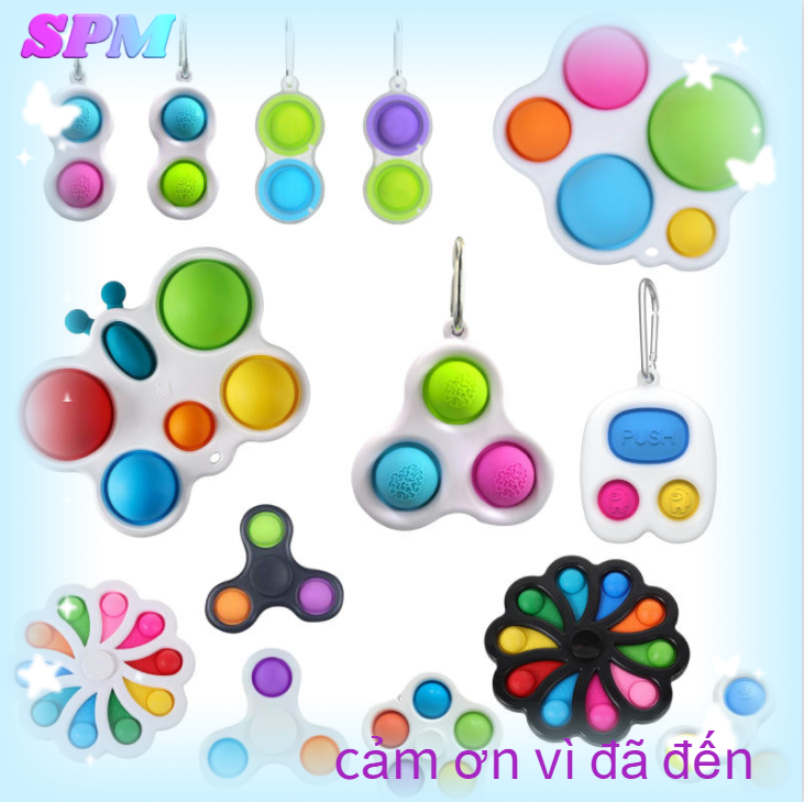 POP IT Simple Dimple Móc Khóa Đồ Chơi Bấm Nút Giúp Giảm Căng Thẳng là món quà dành tặng người lớn, trẻ em, các bà mẹ bé ép