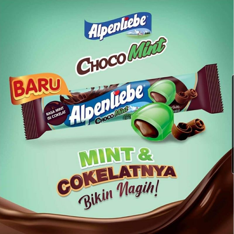Thỏi Kẹo Ngậm Alpenliebe Bạc hà Nhân Socola ChocoMint