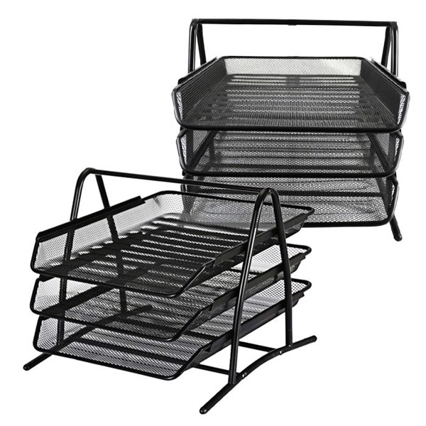 Khay tài liệu 3 tầng sắt deli 9181