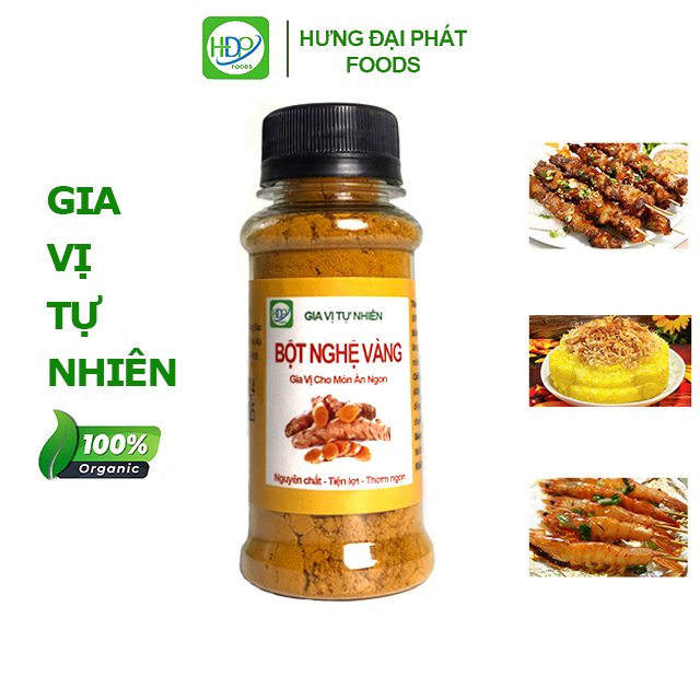 Bột nghệ vàng hũ 35g gia vị, tạo màu cho món ăn
