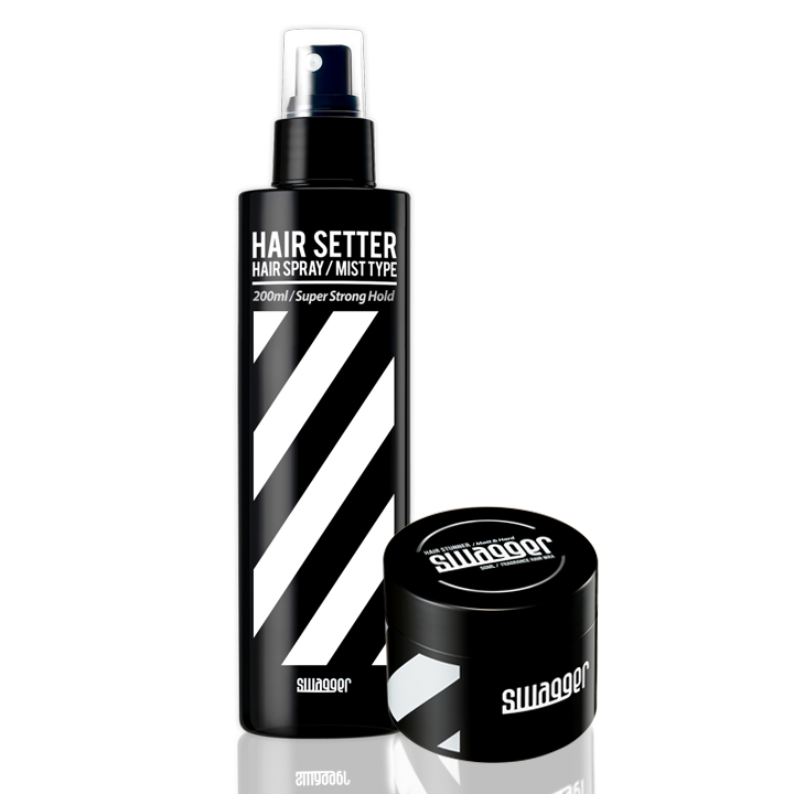 COMBO Sáp vuốt tóc Swagger Hair Stunner Wax Organic 50ml và Gôm xịt tóc Swagger Hair Setter Spray 200ml