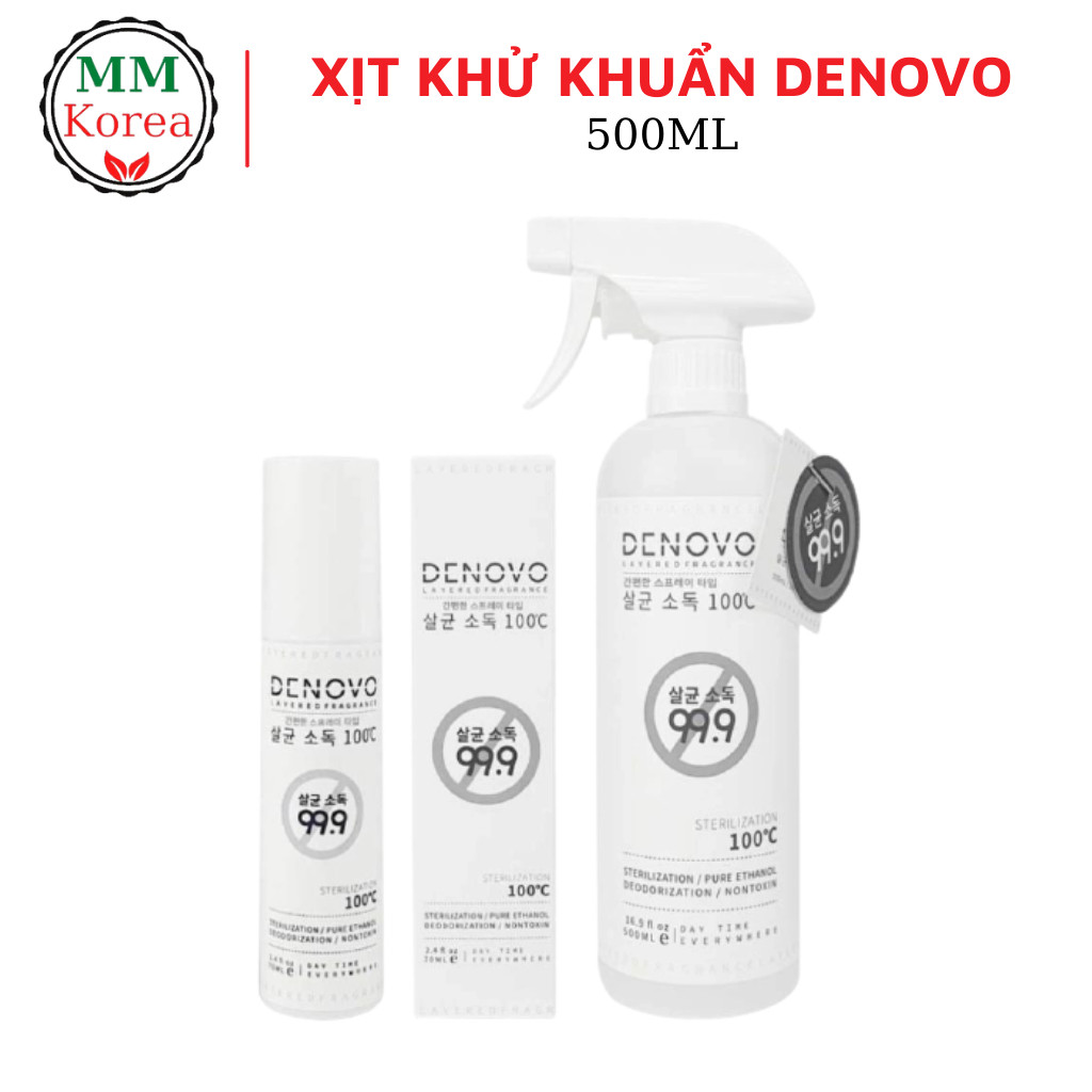 Xịt khử mùi khử khuẩn thảo mộc DENOVO Hàn Quốc - Chai xịt khử khuẩn nhà cửa, không khí, bề mặt và đuổi côn trùng hiệu quả