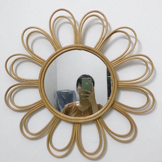 Gương Mây Tre Treo Tường - Rattan Miror - Gương Mây Decor