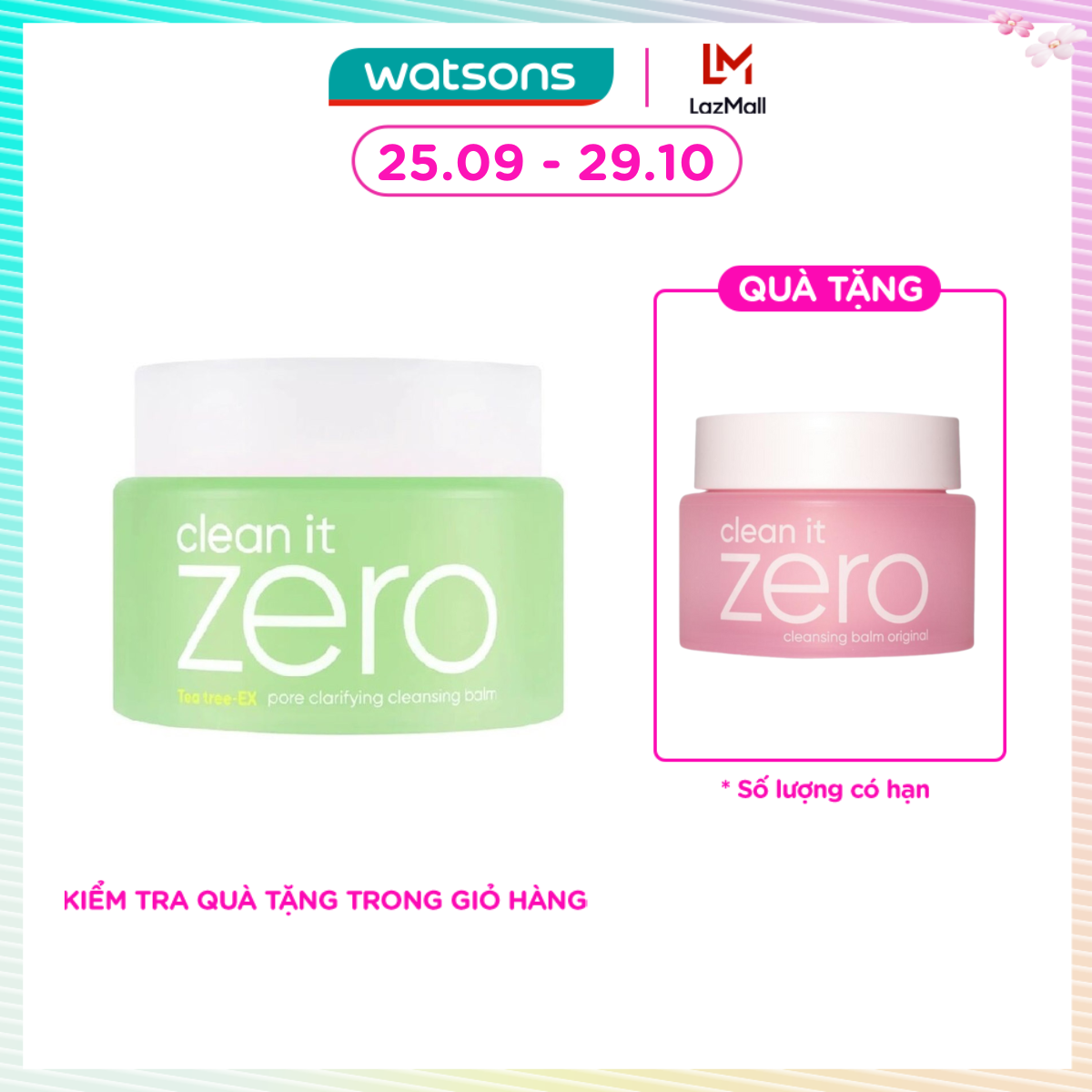 Sáp Tẩy Trang Banila Co Clean It Zero Pore Clarifying Cleansing Balm Teatree- EX 100ml