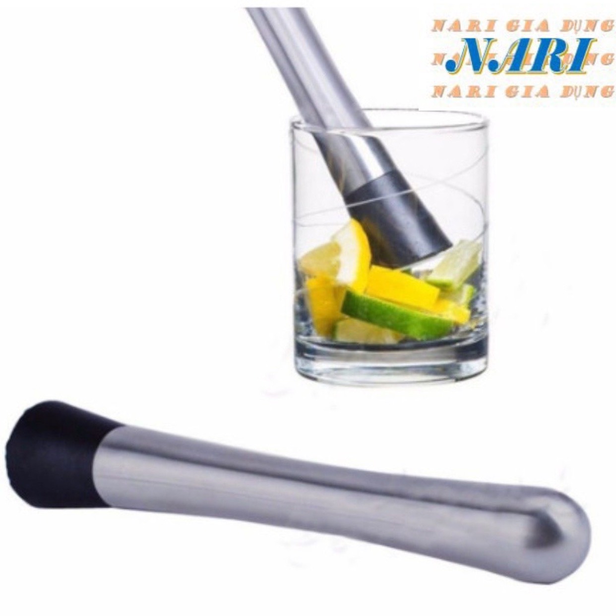 Chày dằm trái cây - Chày Dầm Hoa Quả 25cm tiện lợi - gia dụng Nari