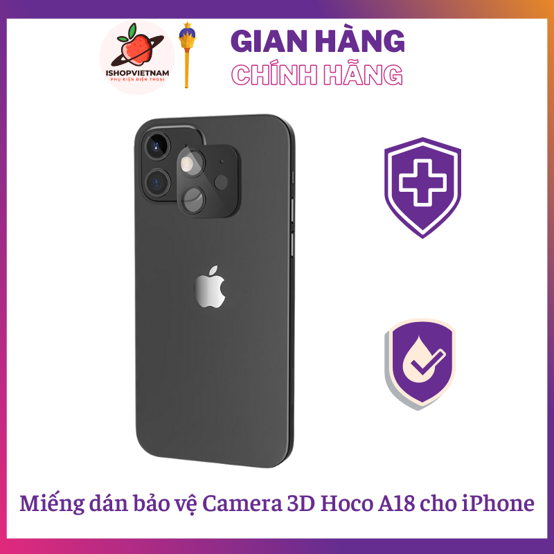 🌟 Đã có ip 12 🌟 Bảo vệ Camera 3D Hoco A18 iPhone 11 Pro Max/12/pro/mini/promax
