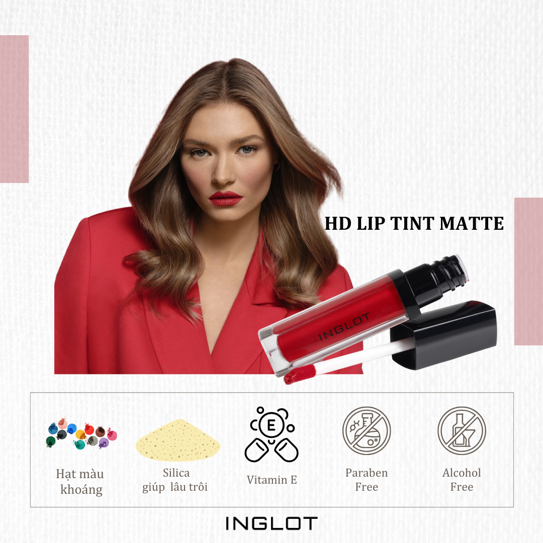 Son kem siêu lì lâu trôi hd lip tint matte inglot