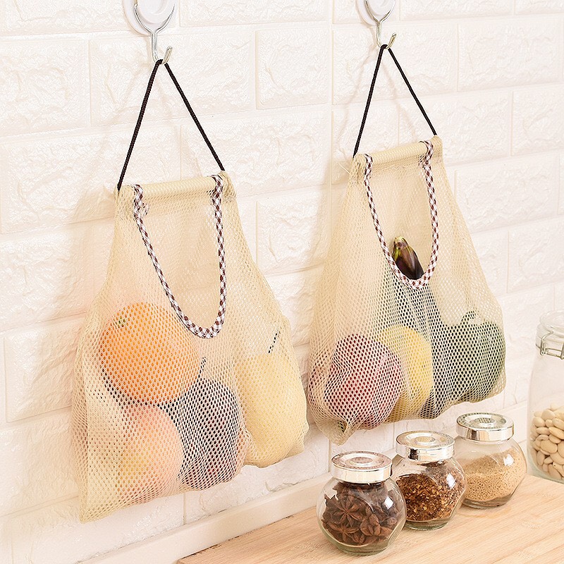 Giỏ đựng hành tỏi và rau củ quả có dây treo - Túi lưới treo tường đựng thực phẩm tiện lợi, bảo quản củ quả , hành tỏ- Túi Lưới Treo Tường Đựng Rau Củ Quả (Hành Tỏi Khoai Tây...) Đựng Đồ Đa Năng Tiện Lợi