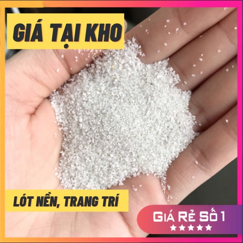 Cát thạch anh TRẮNG MỊN trang trí hồ cá, vật liệu lọc hồ cá