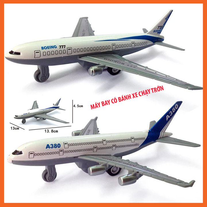Đồ chơi mô hình máy bay Boeing có bánh xe bằng nhựa chạy trớn