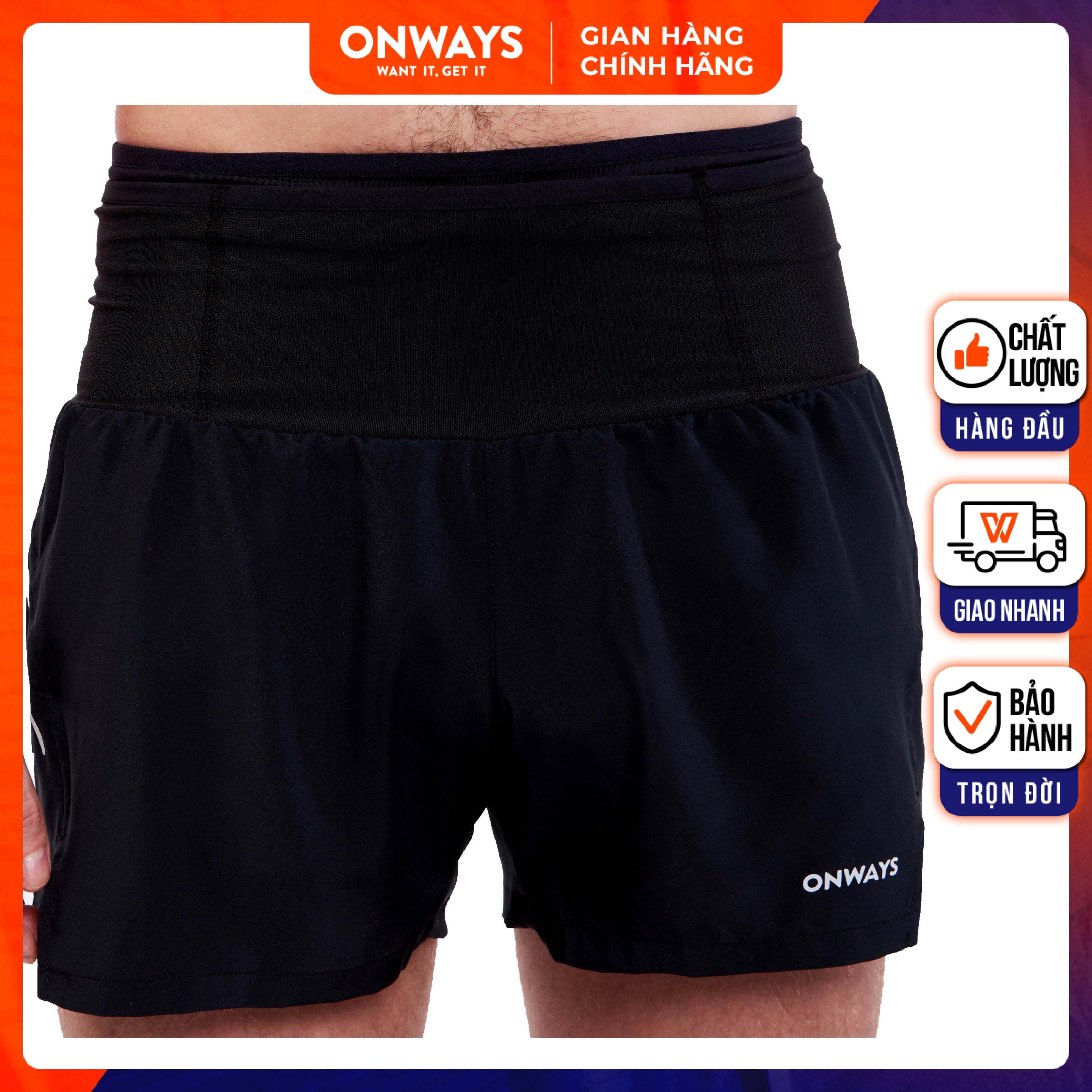 Onways quần short thể thao dù running plus belt