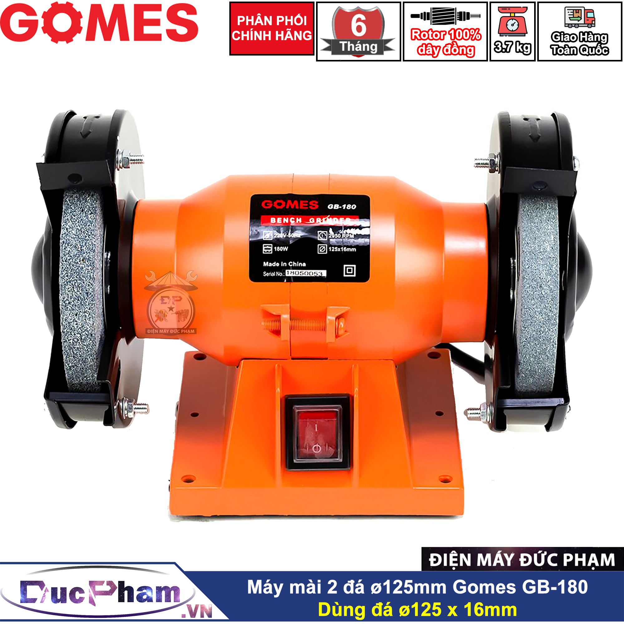 Máy mài hai đá gomes gb-250 - máy mài 2 đá