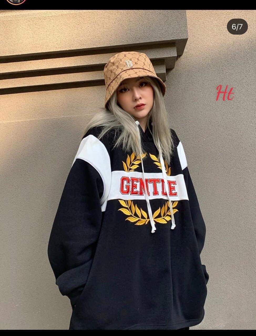 Áo hoodie phối Gentle form to, chất Nỉ siêu đẹp phối màu đỉnh