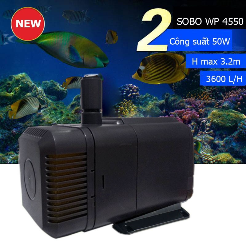 Máy bơm bể cá sobo wp 4550 cho hồ cá cảnh