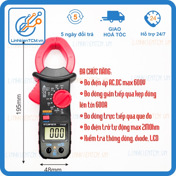 Ampe kìm kỹ thuật số fu8201a+
