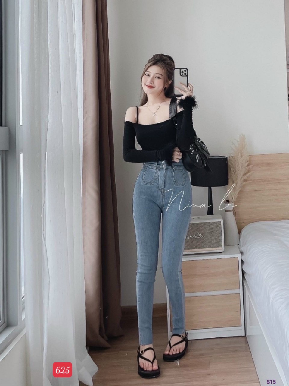 Quần jean nữ lưng cao skinny ôm dáng, quần bò nữ đẹp cao cấp (kèm hình thật) mẫu mới thời trang AlanaFashion - JMN608