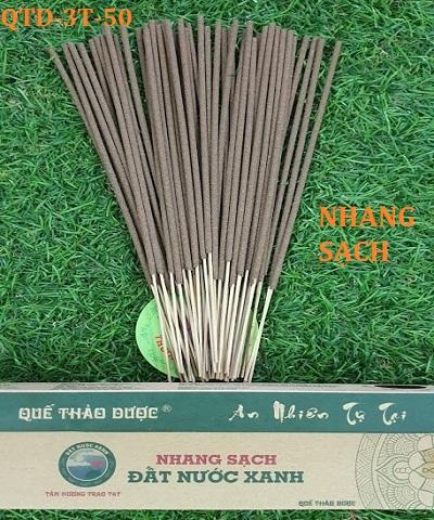 NHANG SẠCH - Quế Thảo Dược 30 cm 50 nén - ÍT Khói - Không Hóa Chất - An Toàn với trẻ nhỏ