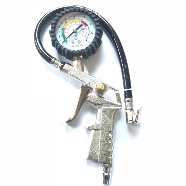 S.úng bơm lốp ô tô, xe máy có đồng hồ đo áp suất / tay bơm lốp / đồng hồ bơm lốp / lắp máy nén khí