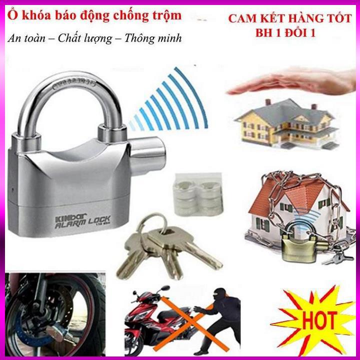 Khóa thông minh cho xe máy , khoa bao dong chong trom nha , ổ khóa báo động cao cấp, chống trầy xước và cưa cắt, chuông kêu to, giá rẻ bất ngờ.