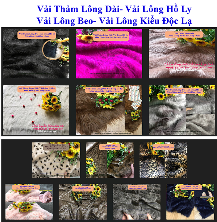 Nhiều màu - vải lông dài lông hồ ly | thảm lông dài sang trọng vải chụp ảnh sản phẩm lót bàn trang điểm, tủ kệ, decor- kin shop handmade